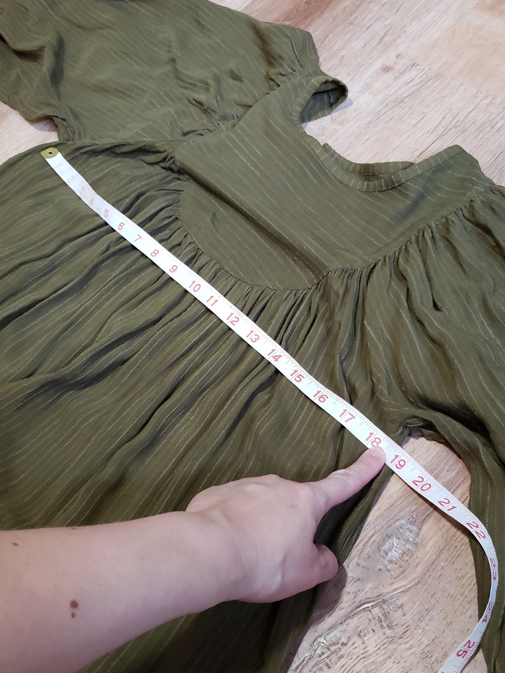 NWOT Kara Thoms Greta Dress In "Olive", Size Small - Picture 12 of 16
